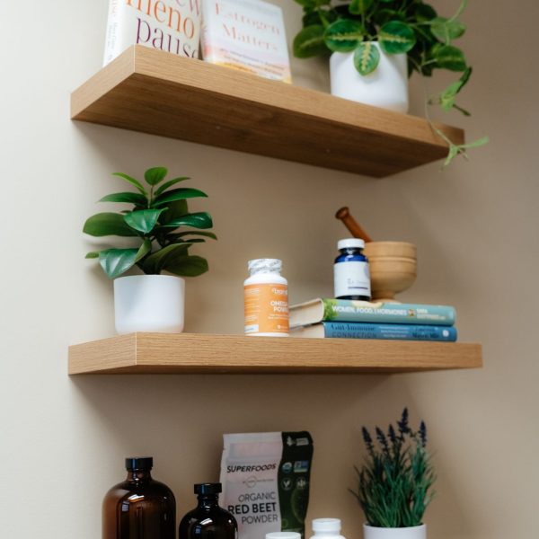 Bookshelf with functional medicine resources
