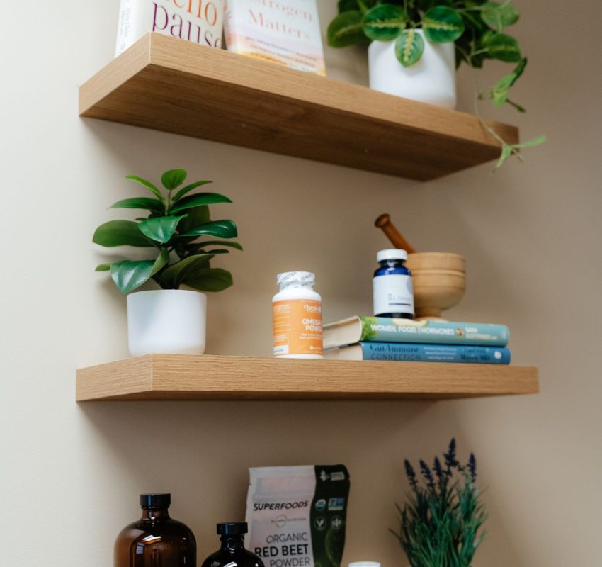 Bookshelf with functional medicine resources