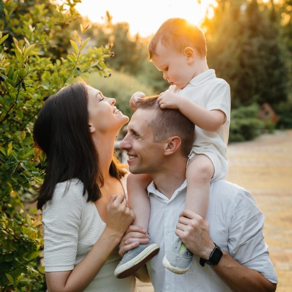 Couple with baby near prospect hill